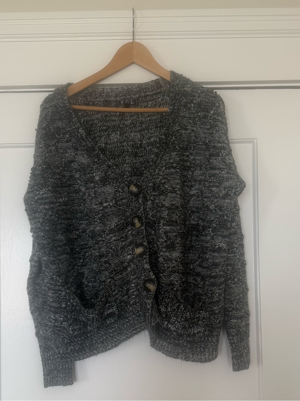 POL - Chunky Knit Button Down Cardigan